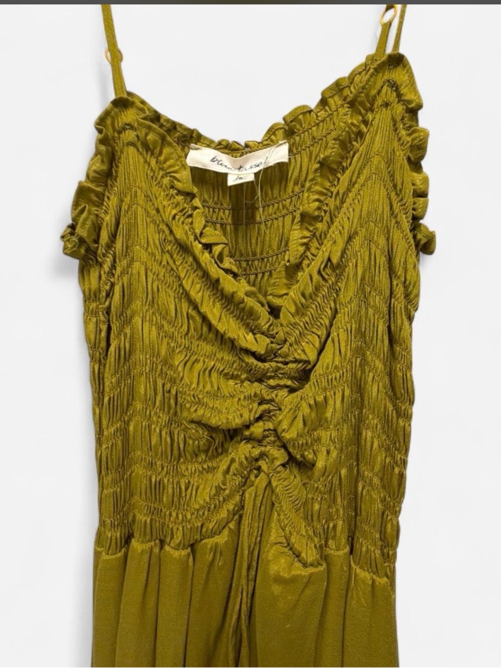 Anthropologie chartreuse summer dress